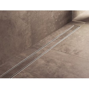 304 Stainless Steel Tile Insert Floor Drain 80mm Outlet 900 Long